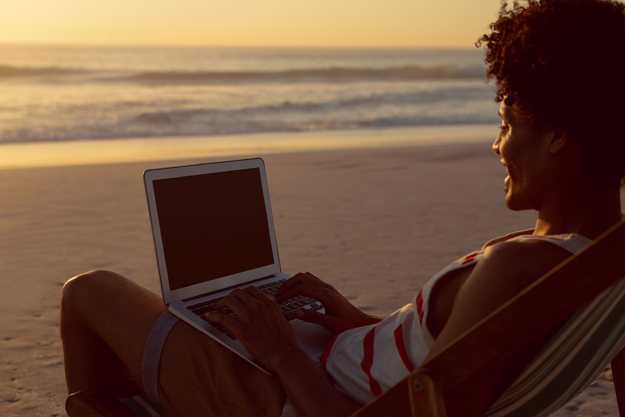 meu escritório é na praia