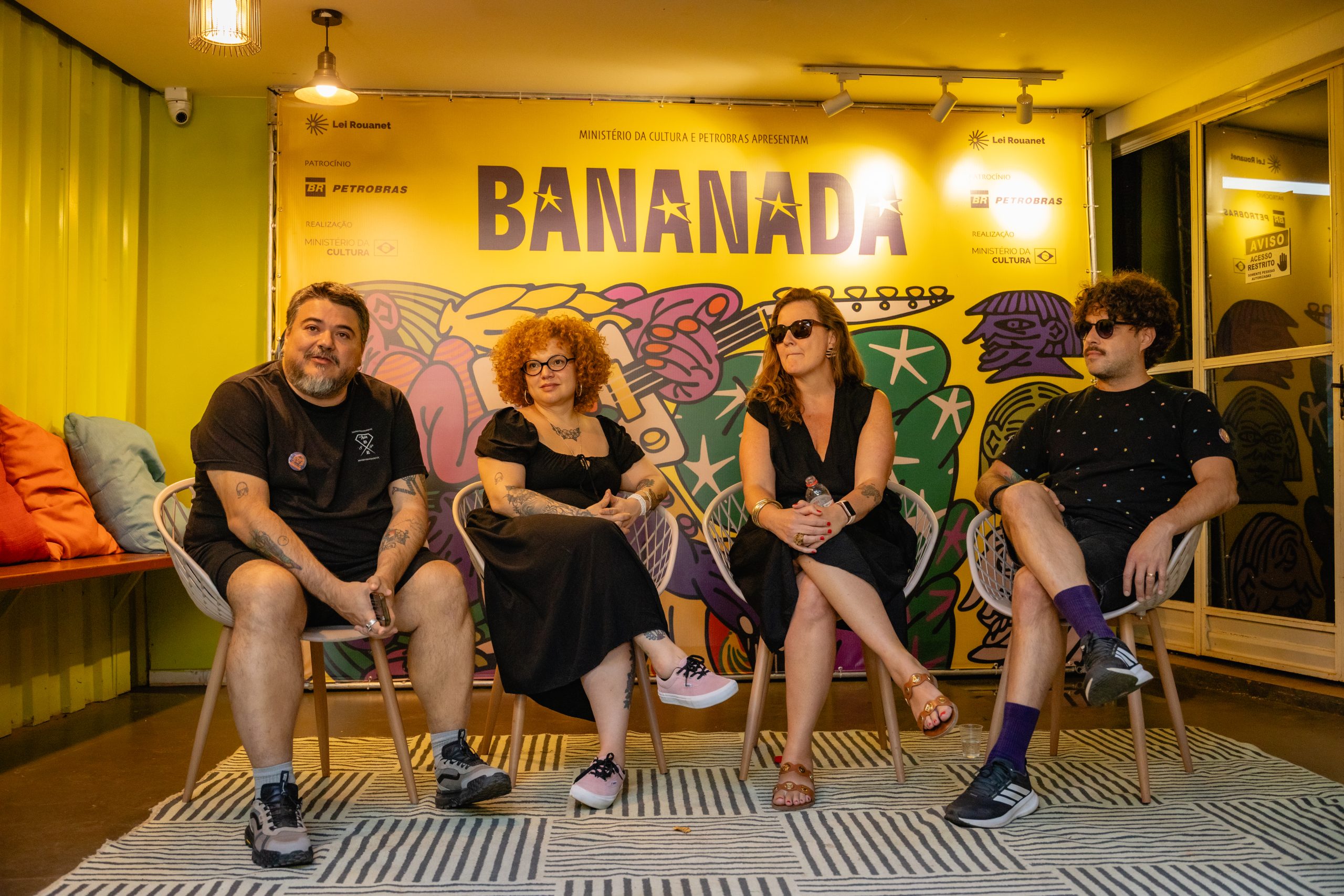 Sócios Bananada 2026 - Fabrício Nobre, Dai Dias, Dani Cantagalli Pfisterer e Rodrigo da Matta - créditos @planoplanob _ Festival Bananada