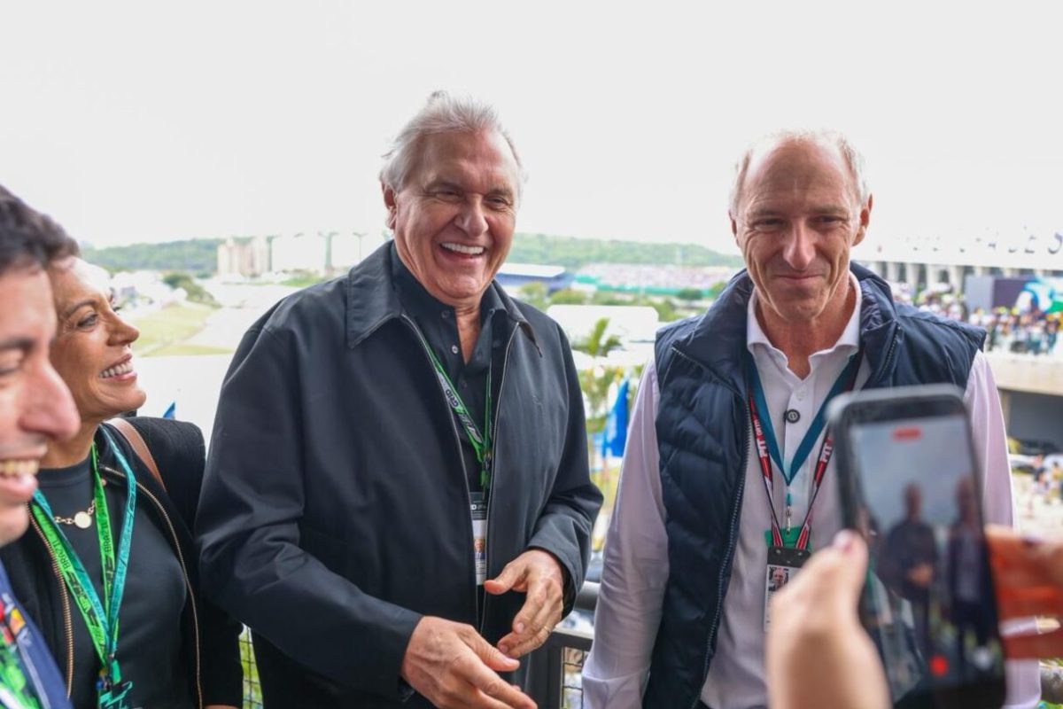 Caiado destaca a preparação de Goiás para sediar a etapa da MotoGP 2026, durante GP de Fórmula 1, em São Paulo Legenda (Foto: Hegon Corrêa)
