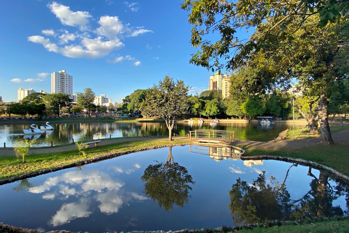 Heart,Shaped,Lake,In,Lago,Das,Rosas,,Downtown,Goiania,,Goias,