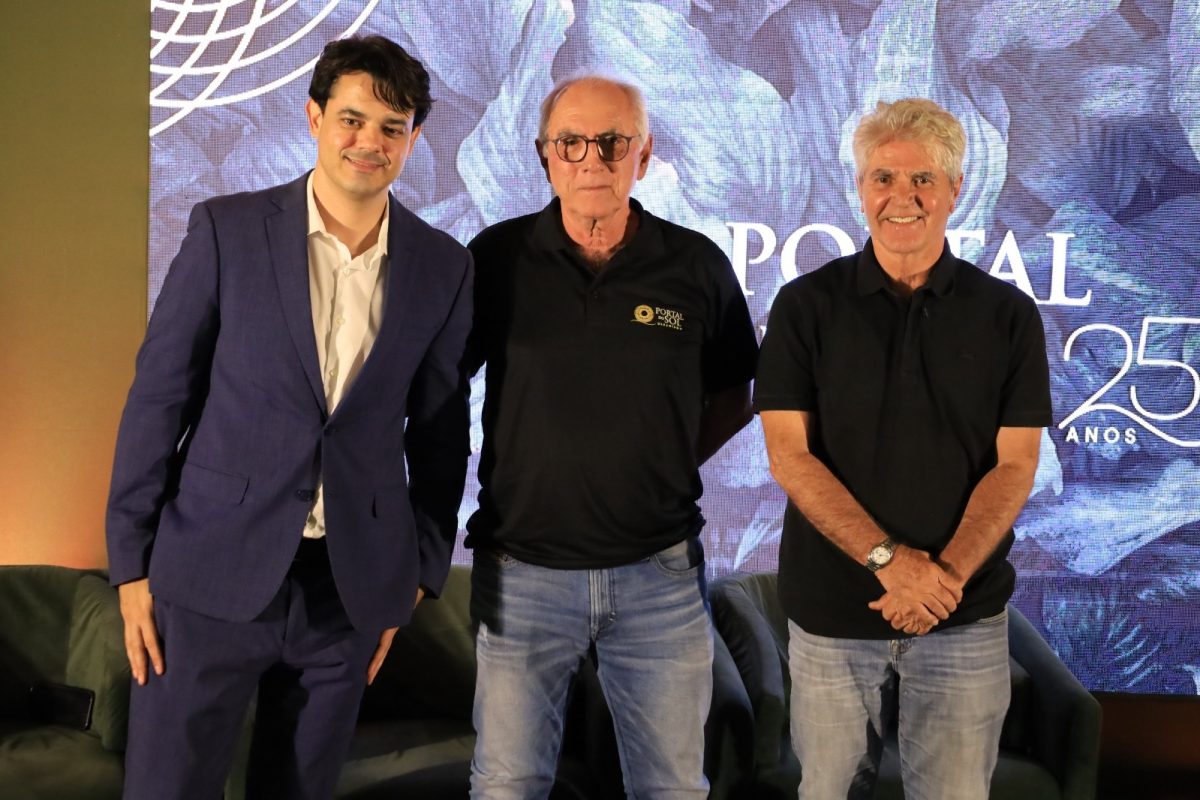 Sócios da Portal do Sol Urbanismo, Felipe Pinho, João Batista Jorge e  Leonardo Rizzo. Foto: Fernando Santiago