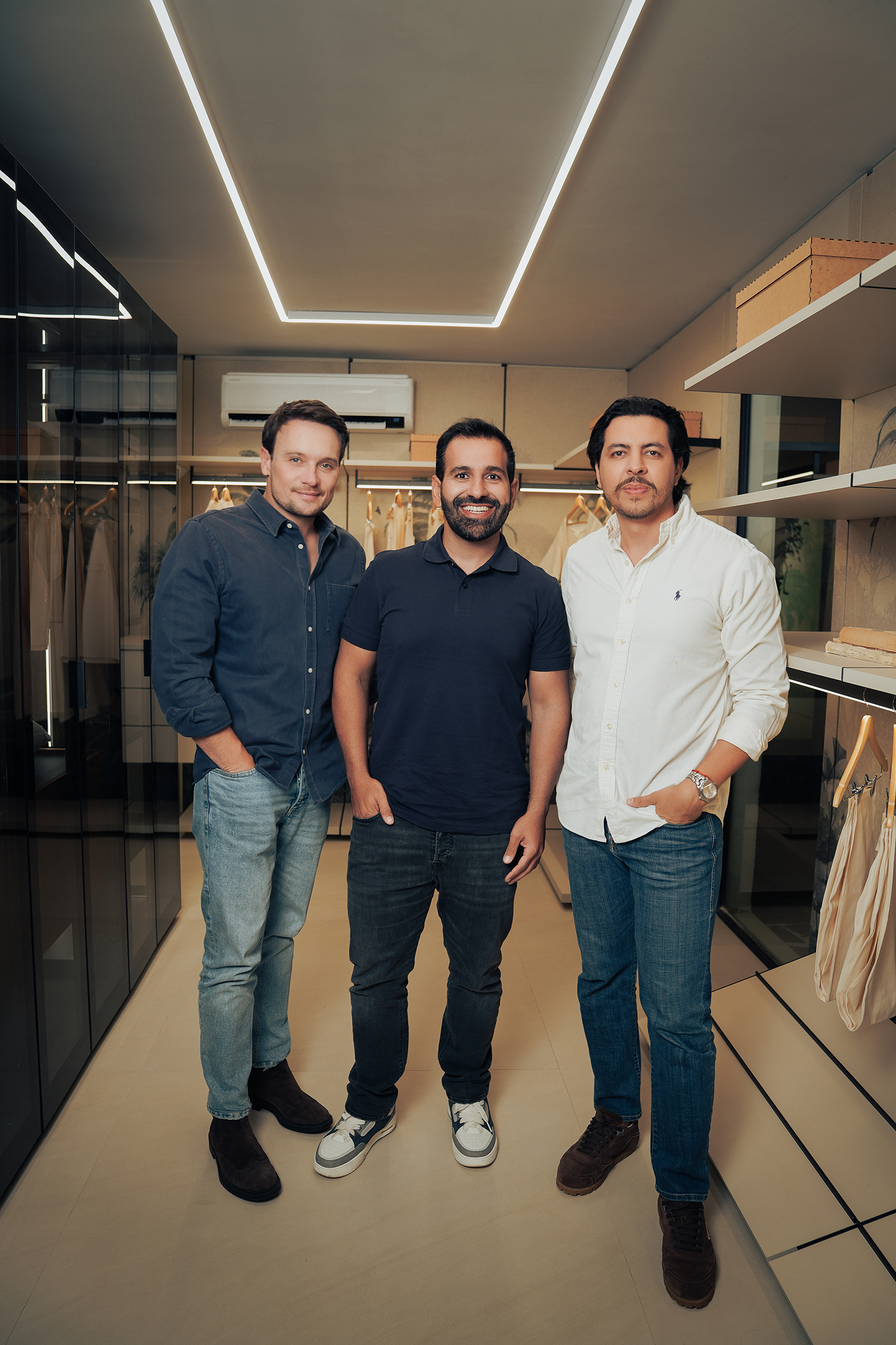 Gervásio Milaneze, Chadi Khaled e Clécio Lourenco